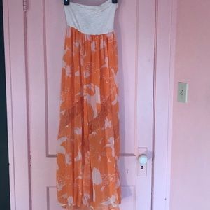 Strapless floor length dress